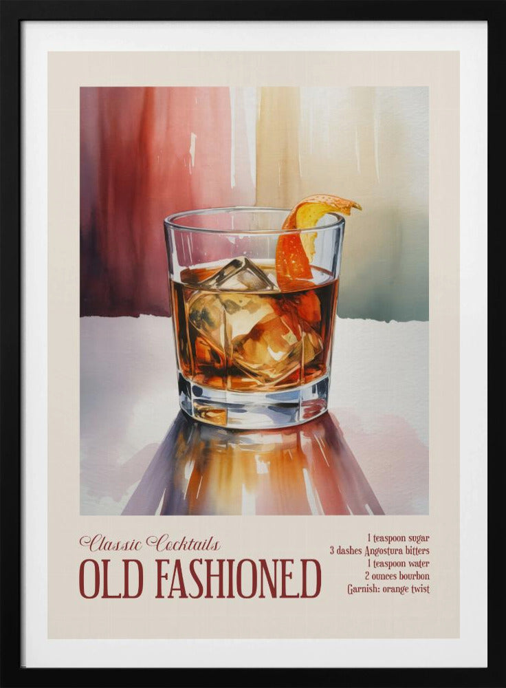 Klassieke cocktails - Old Fashioned | Poster