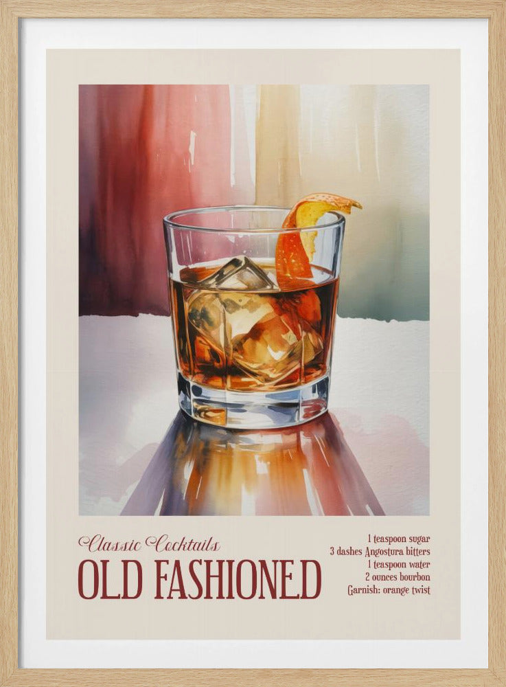 Klassieke cocktails - Old Fashioned | Poster