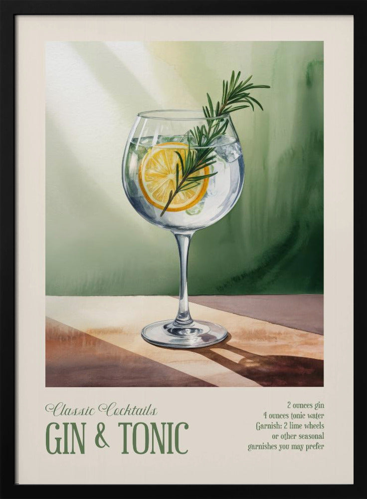 Klassieke cocktails - Gin-tonic | Poster