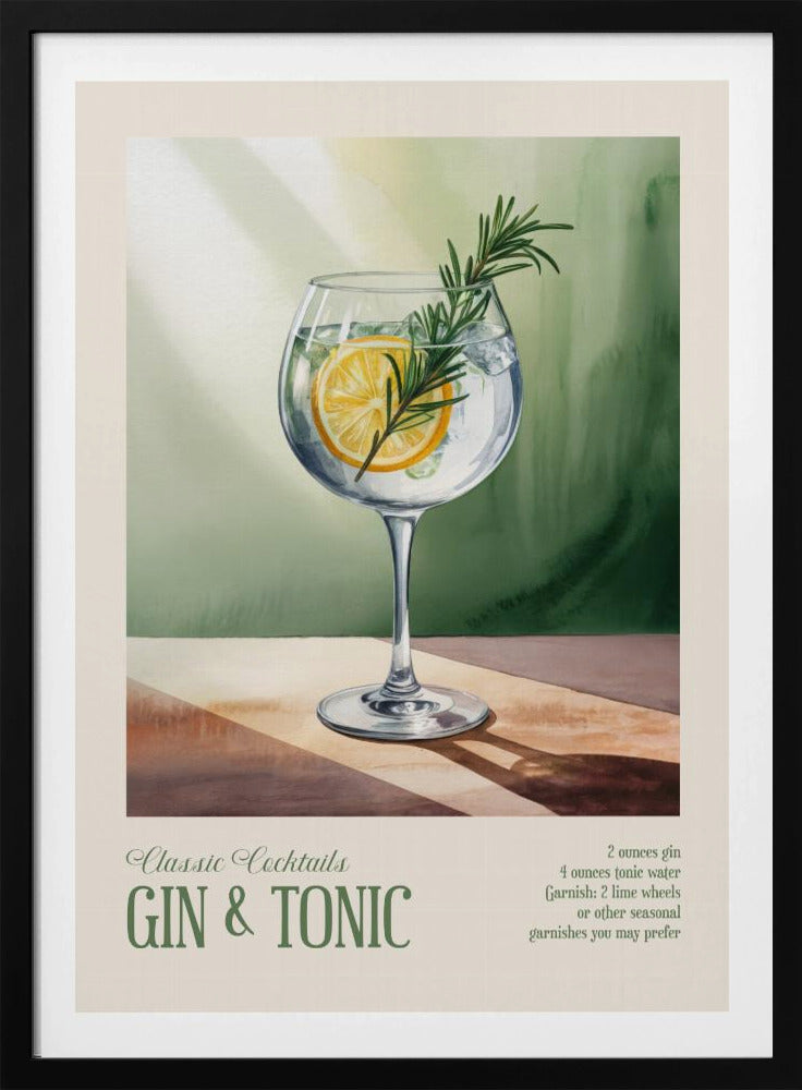 Klassieke cocktails - Gin-tonic | Poster