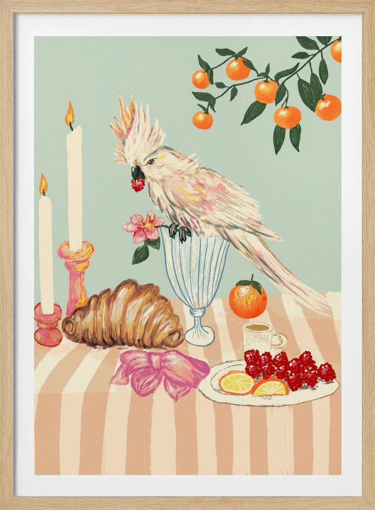 Ontbijt met vogel | Poster