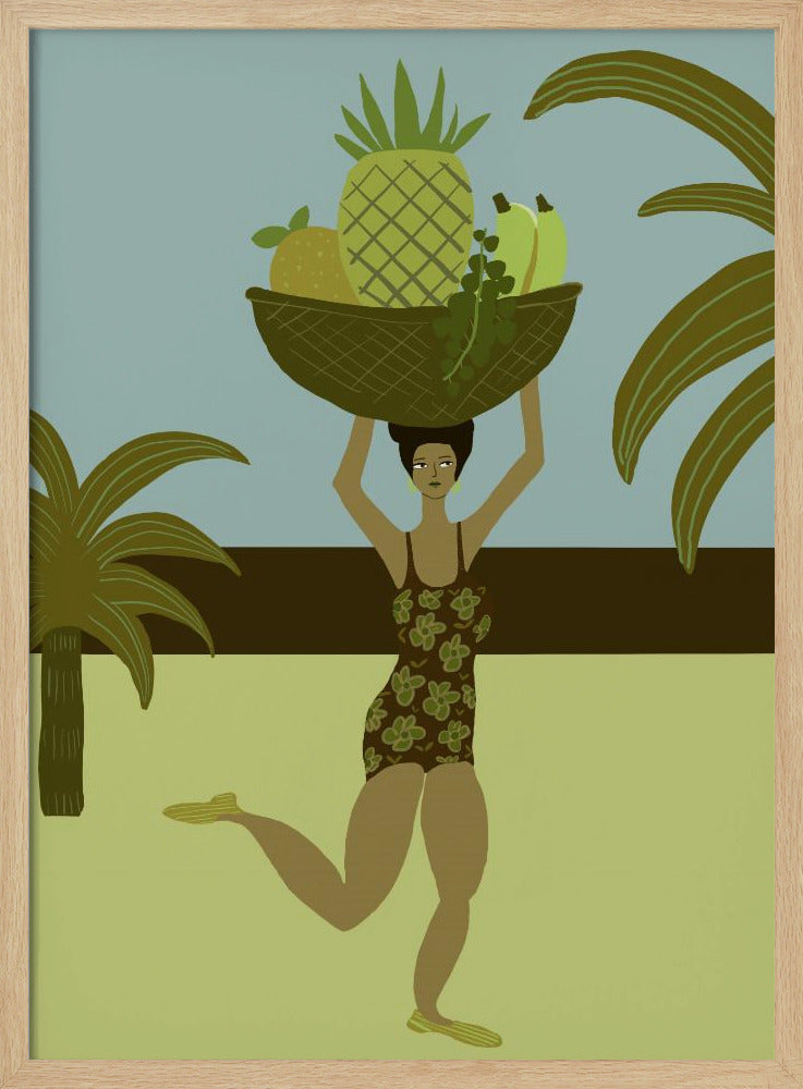 Tropisch fruit op het strand | Poster