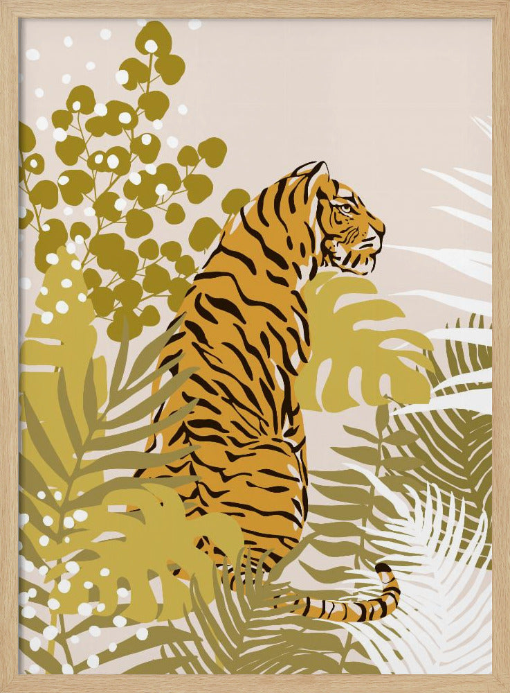 Tiger door Cats and Dotz 30 x 42 inch | Poster