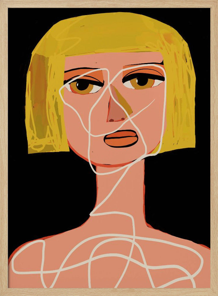 Vastgebonden vrouw Verstrikt | Poster