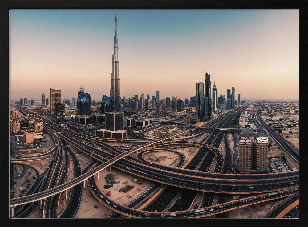 Panorama van de skyline van Dubai | Poster
