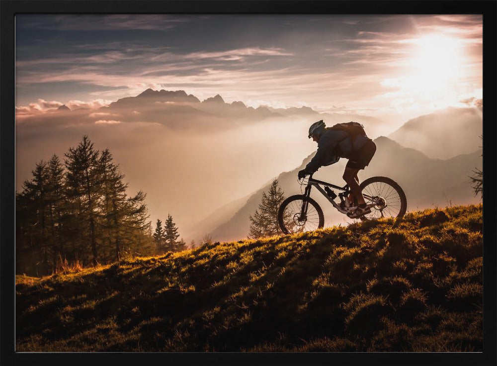 Gouden uur fietsen | Poster