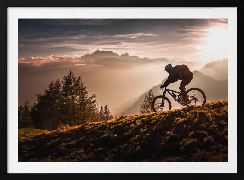 Gouden uur fietsen | Poster