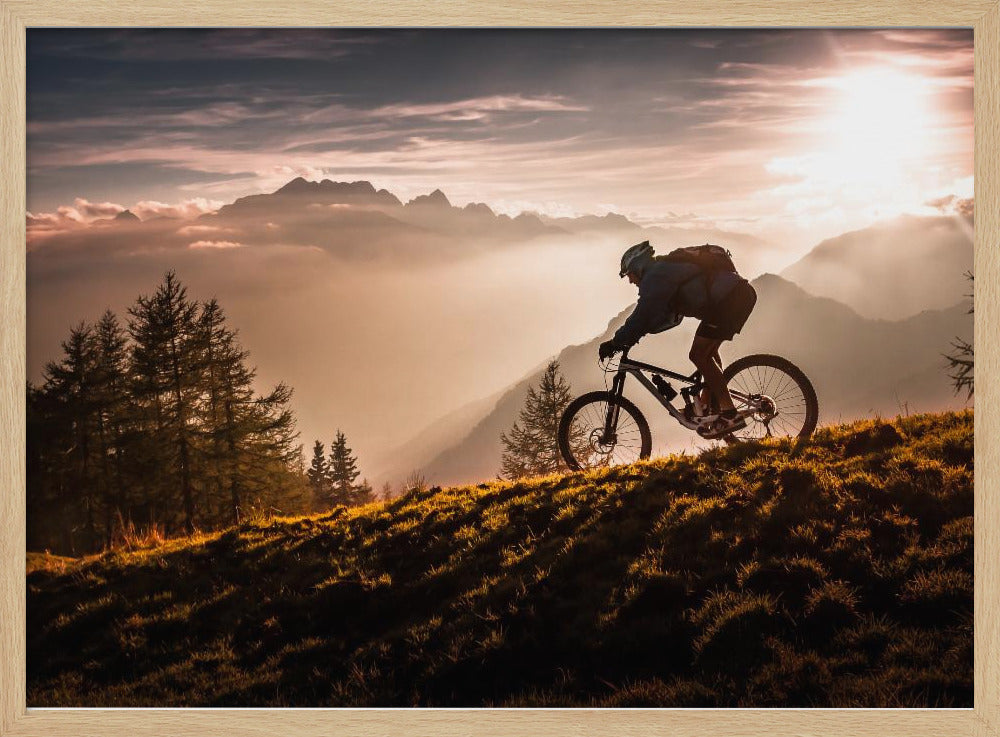Gouden uur fietsen | Poster