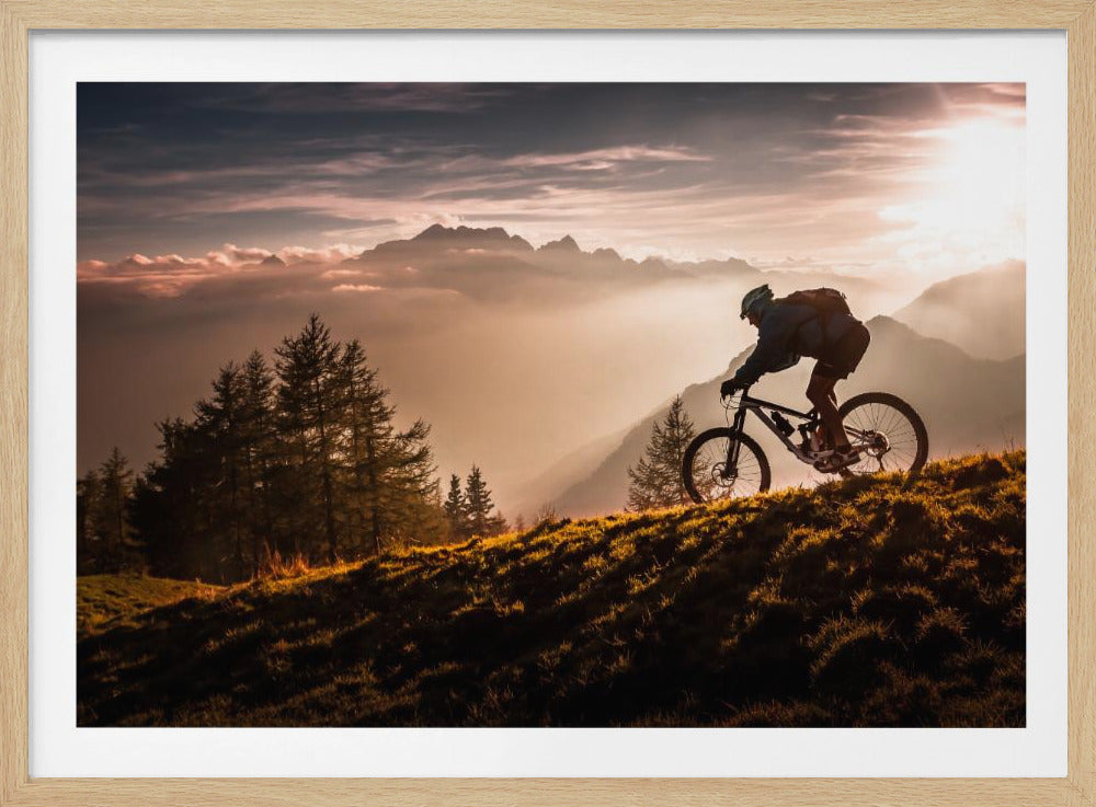 Gouden uur fietsen | Poster