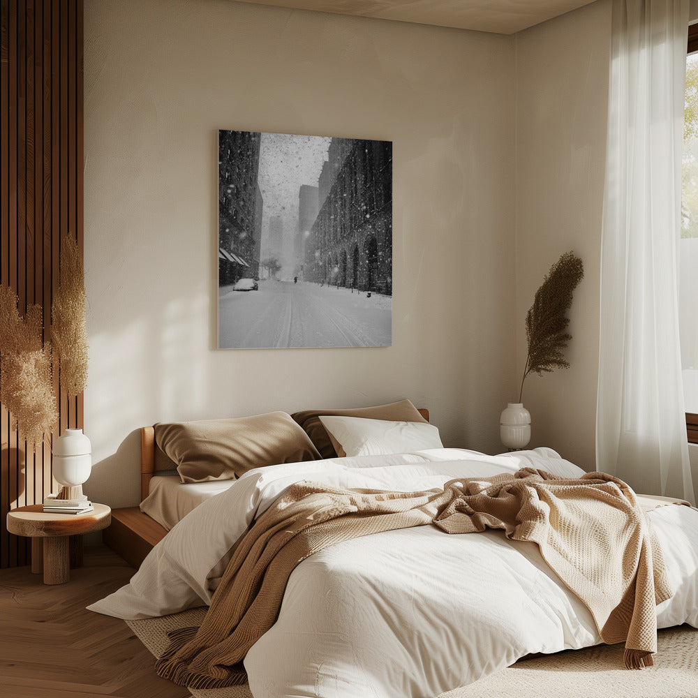 New York Walker in Blizzard | Canvas