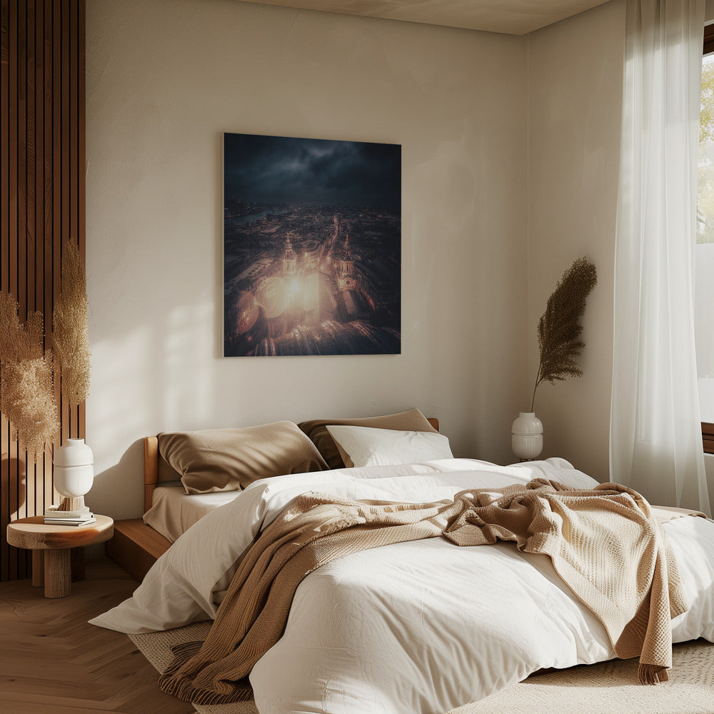 Een licht in de duisternis | Canvas