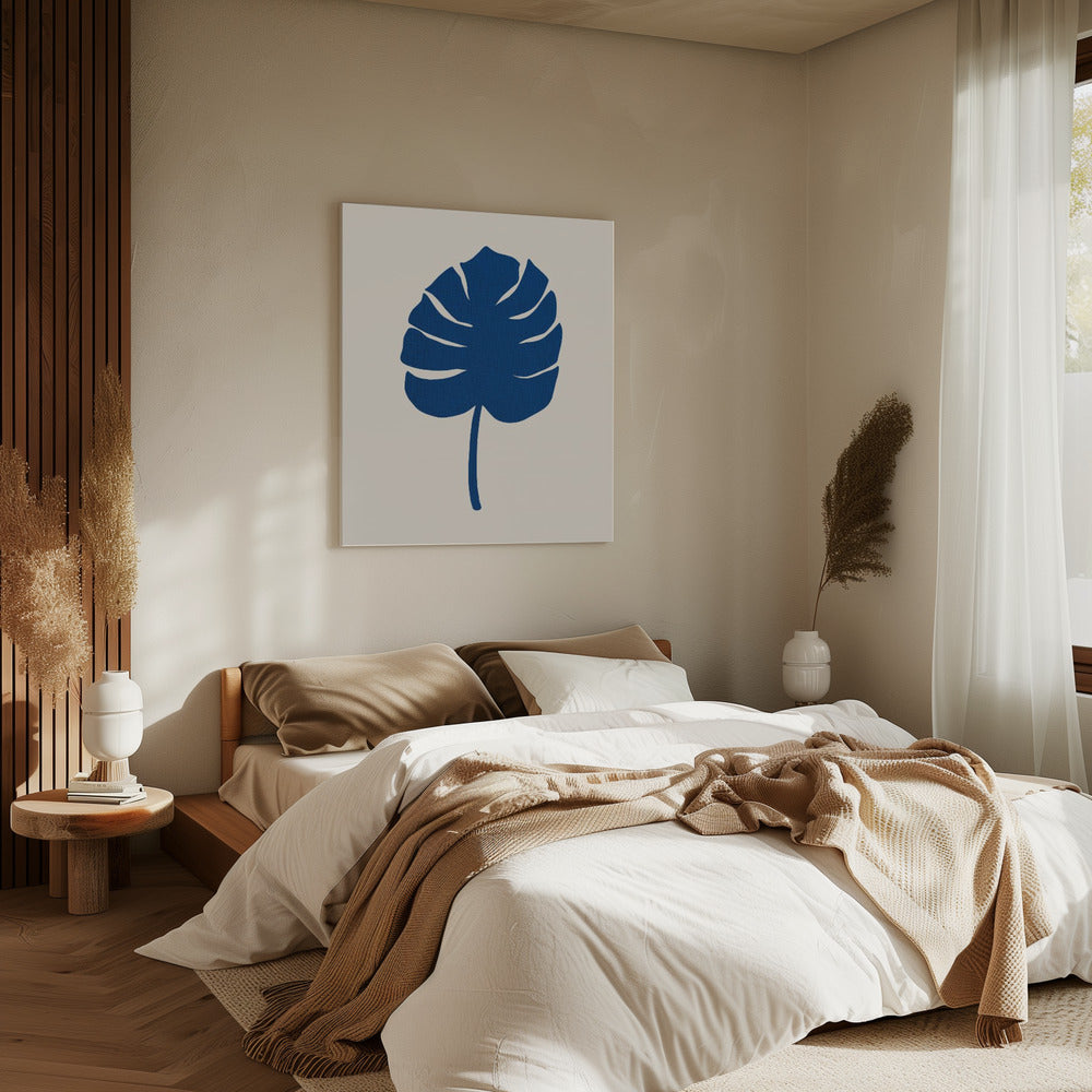 Monstera Canvas Blauw | Canvas