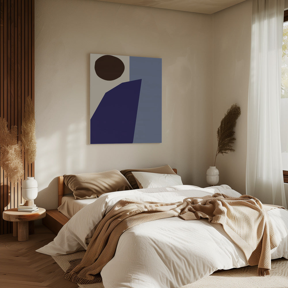Kleurblokken 02 Blauw | Canvas
