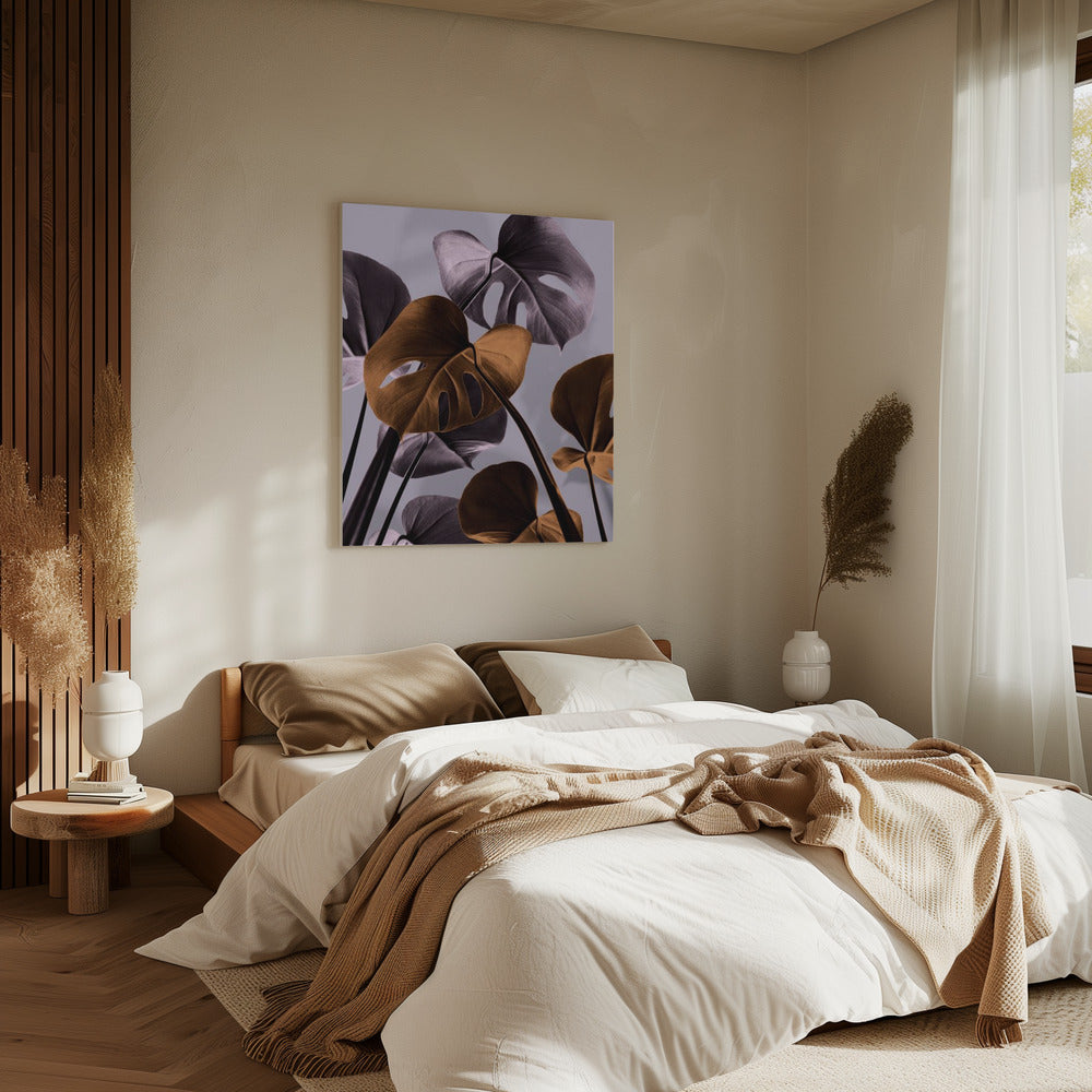 Monstera Paars 01 | Canvas