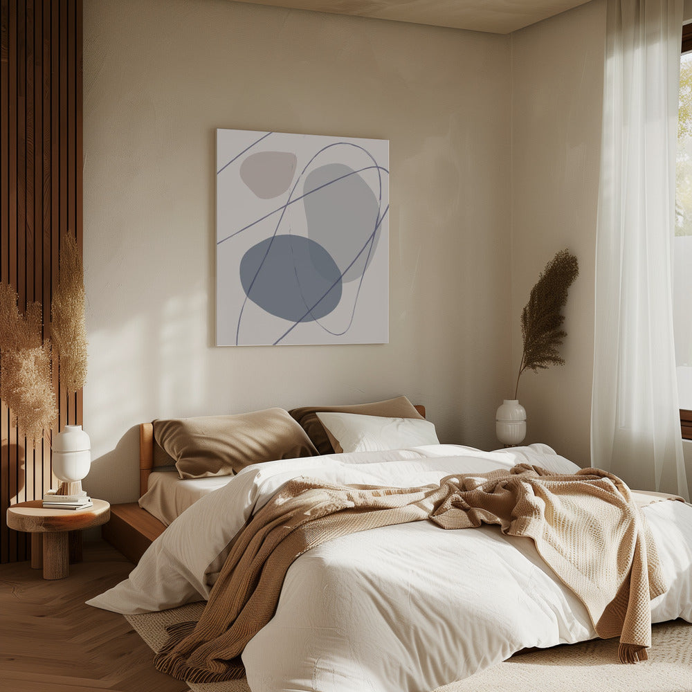 Nieuwe Vormen Blauw Nr. 2 | Canvas