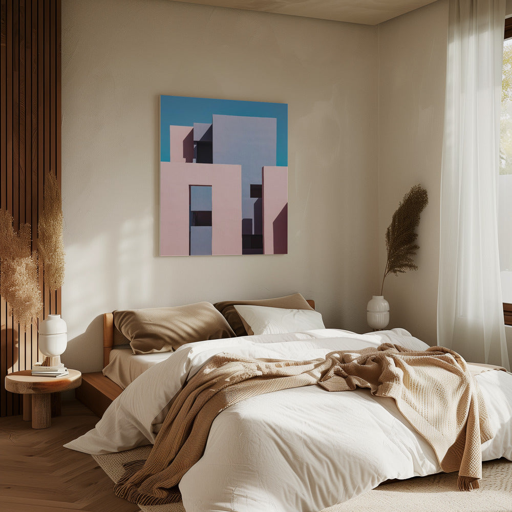 Muurschildering Rood #1 | Canvas