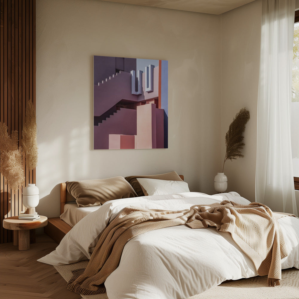 Muurschildering Rood #10 | Canvas