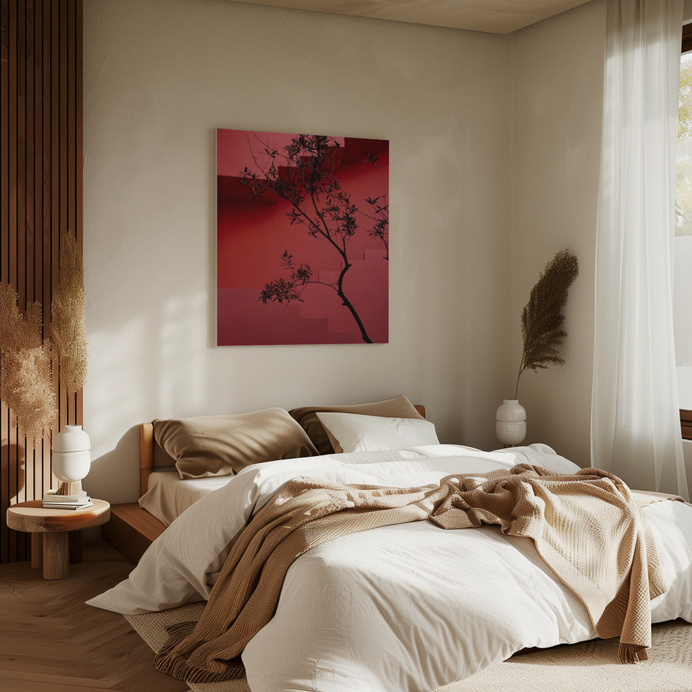 Muurschildering Rood #14 | Canvas