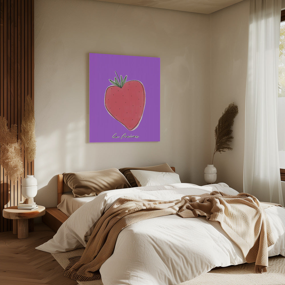 Gestileerde Aardbeiengenot | Canvas