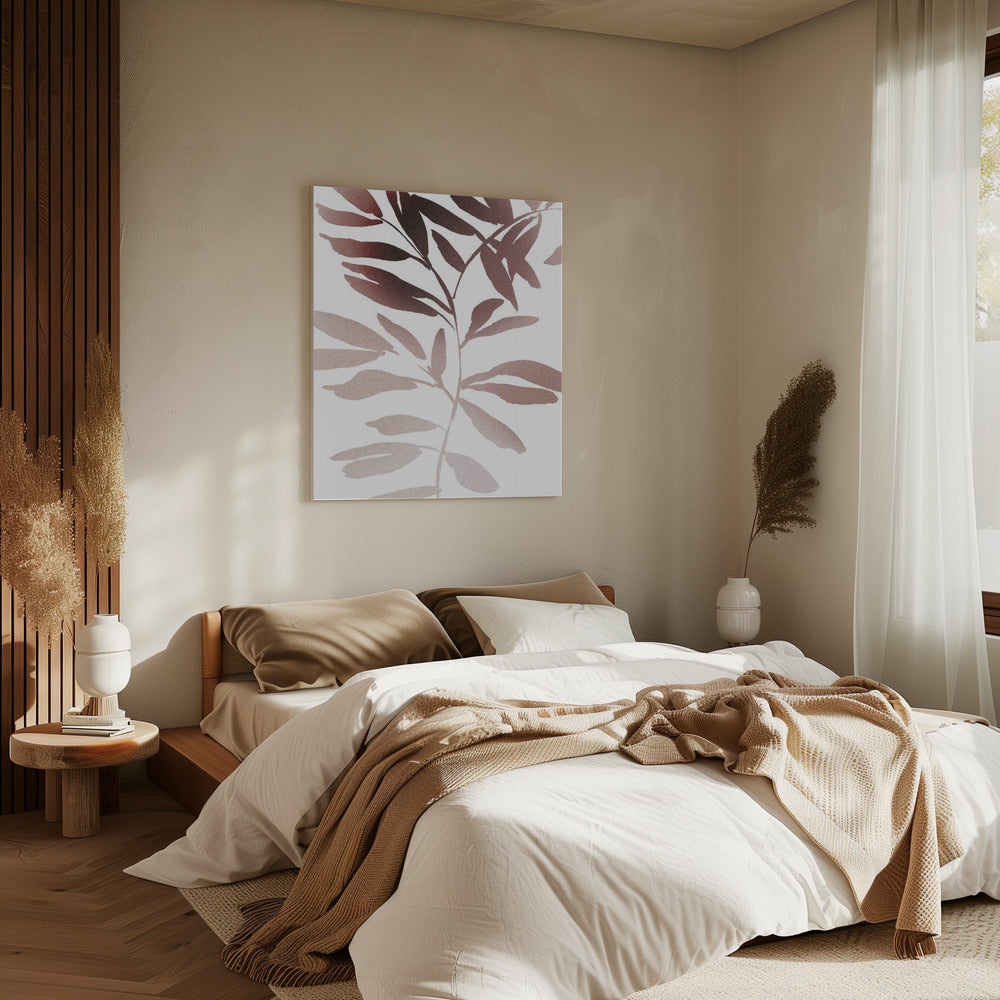 Aardse bladeren | Canvas