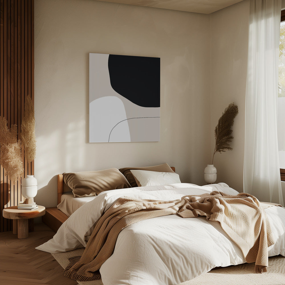 Monochrome vormen | Canvas