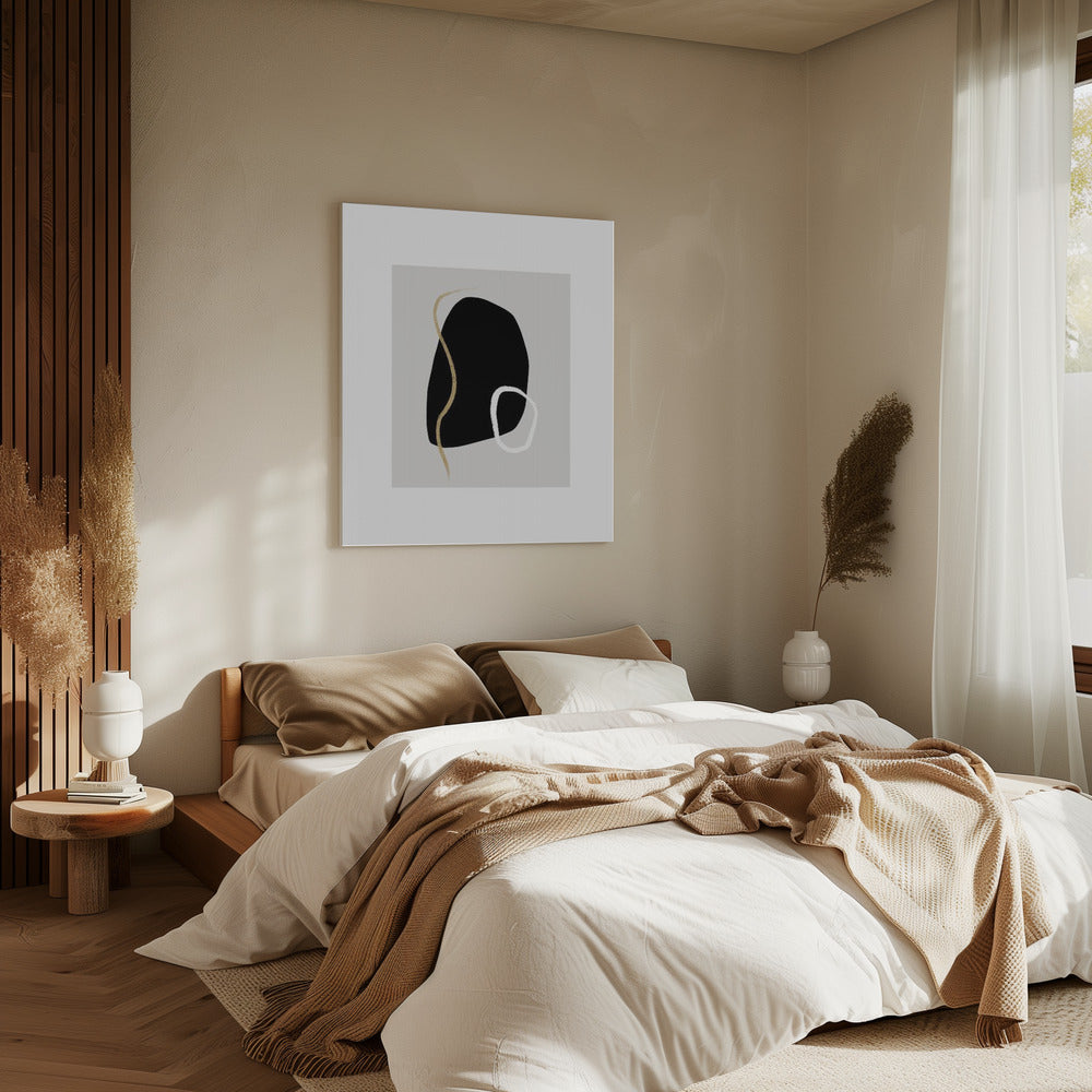 Gedurfde zwarte vormen | Canvas