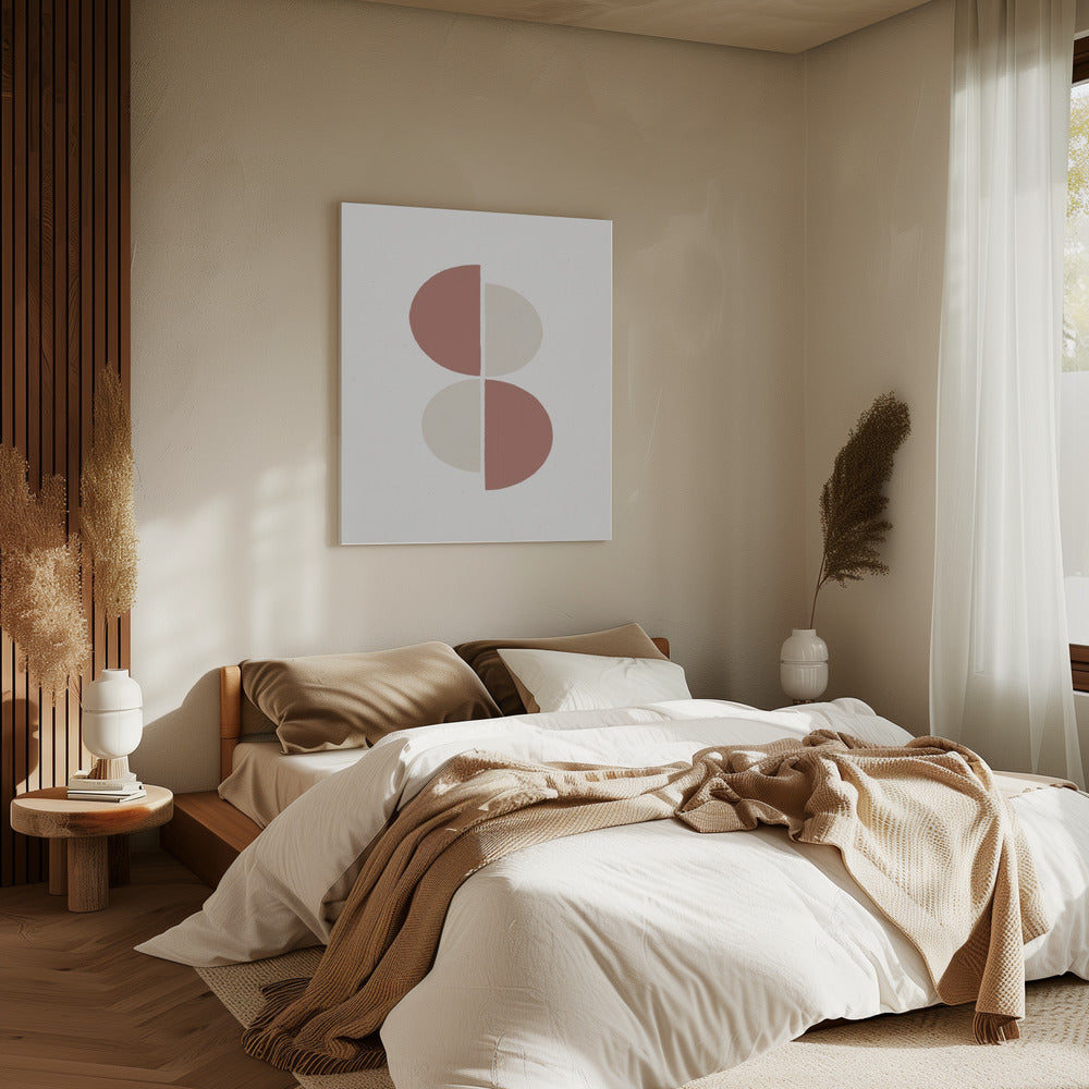 Geometrische vormen in aardse tinten | Canvas