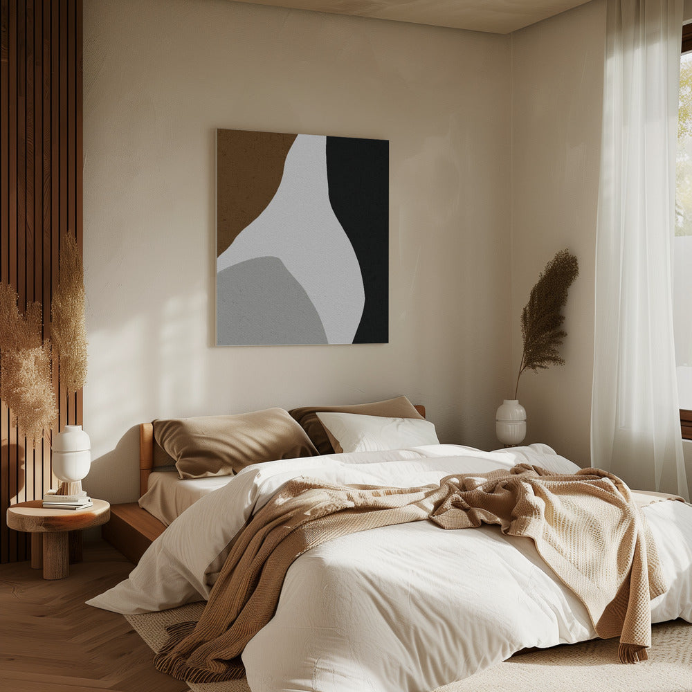 Organische vormen en een minimalistisch kleurenpalet | Canvas