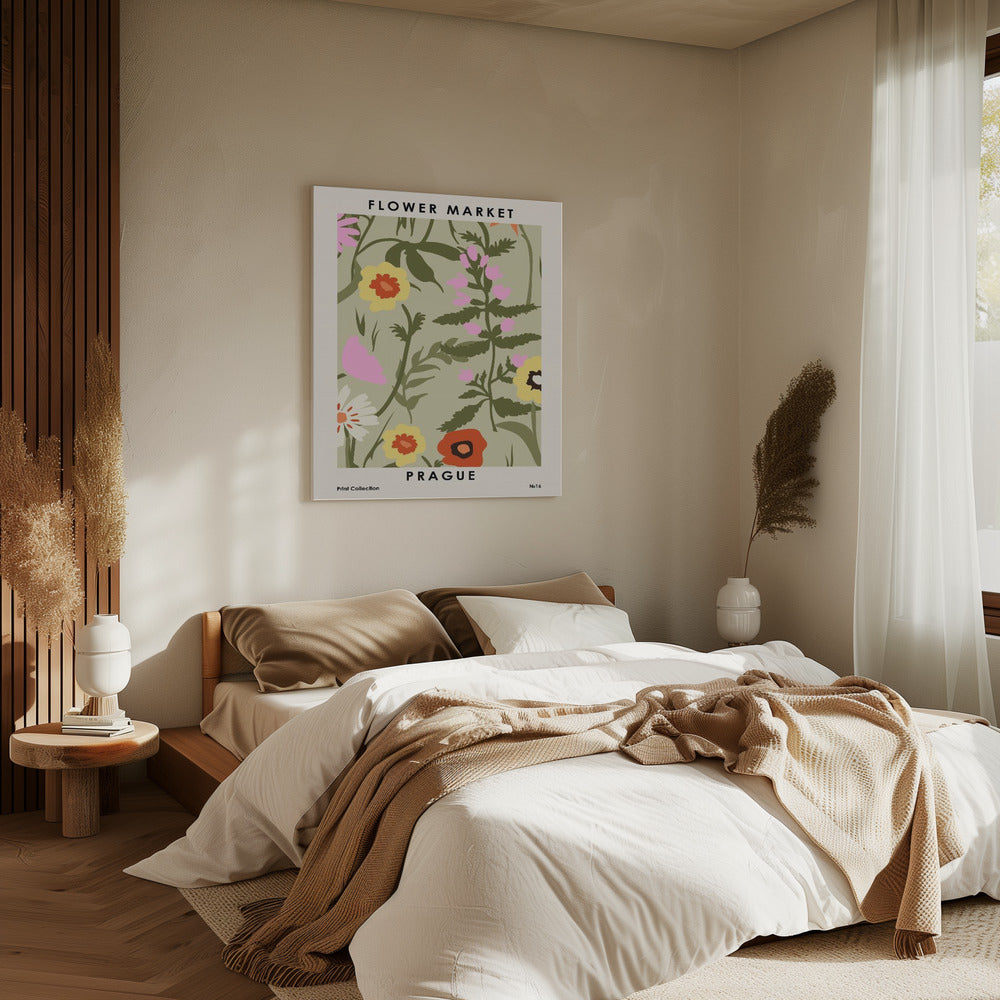 Bloemenmarkt Praag | Canvas