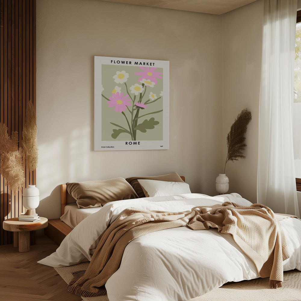 Bloemenmarkt Rome | Canvas