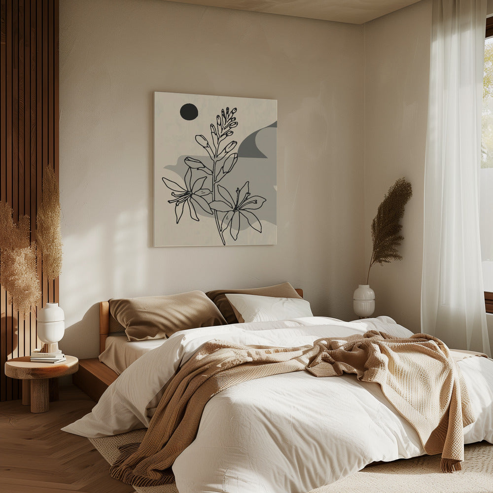 Abstracte bloem 1 | Canvas