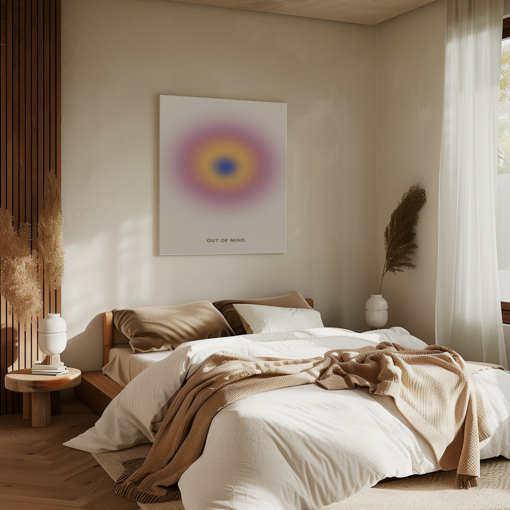 Kleurrijke concentrische gloed | Canvas