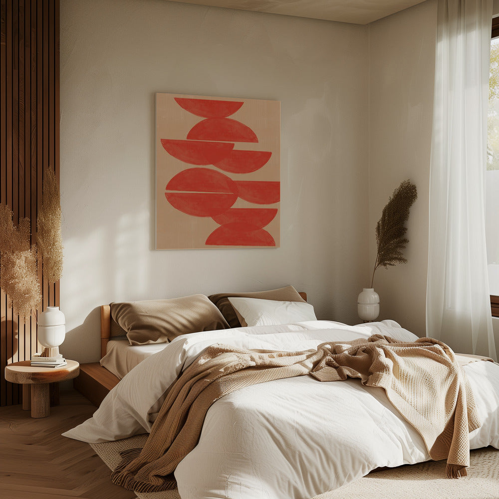 Crimson Symmetry | Canvas