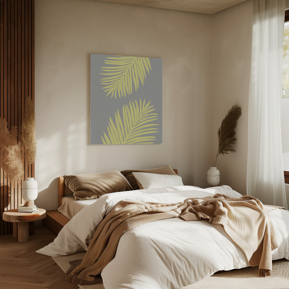 PALMBLAD 01 GEEL | Canvas