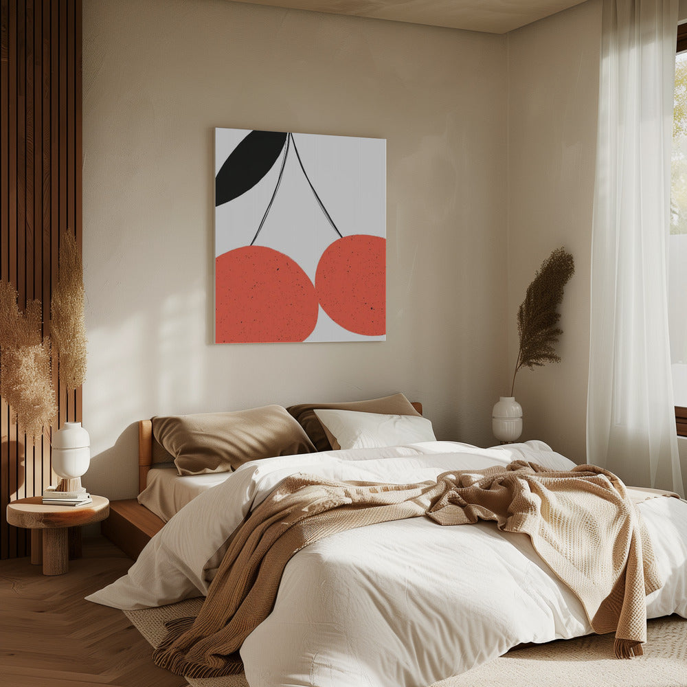 Rode kersen | Canvas