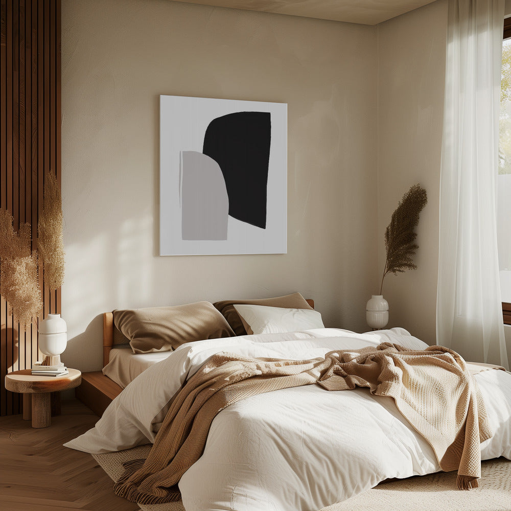 Monochrome vormen | Canvas