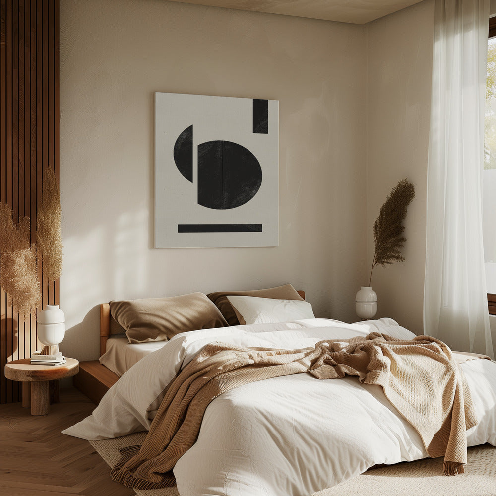 Geometrisch contrast | Canvas