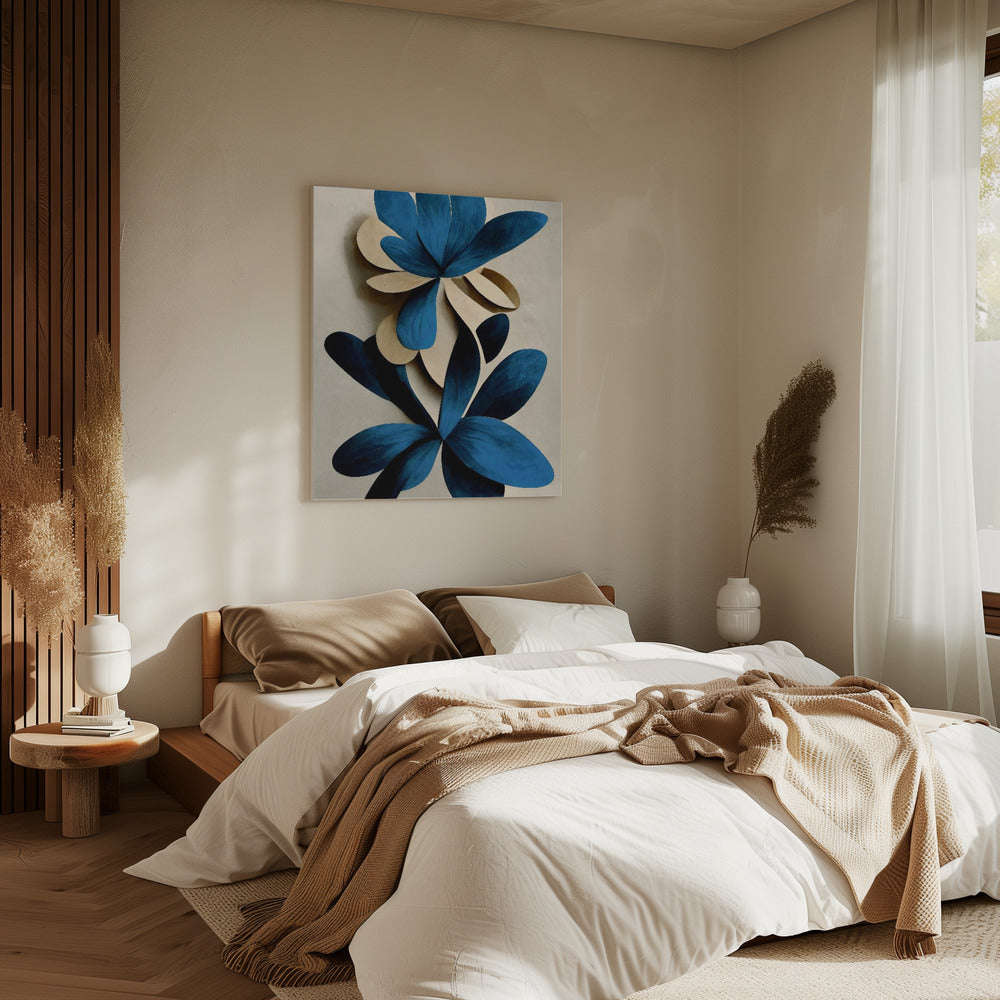 Blauwe Nymphaea | Canvas