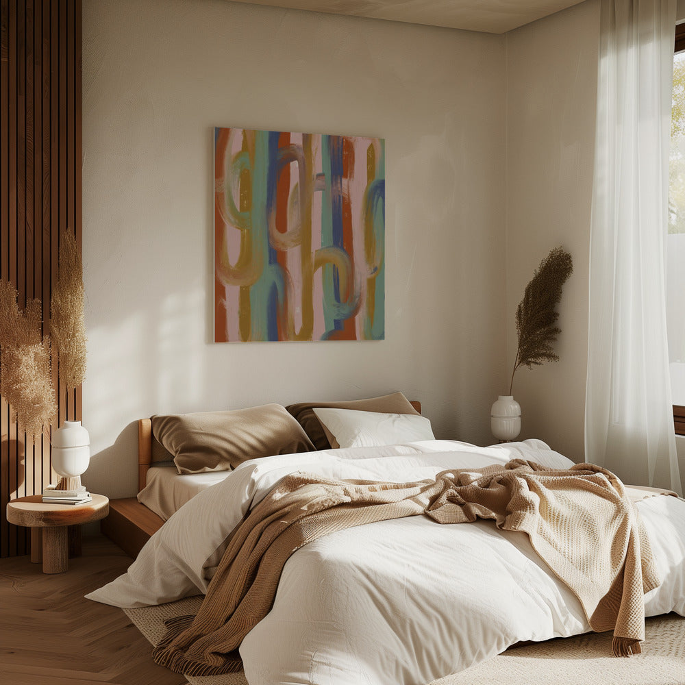 Vloeiende tinten harmonie | Canvas