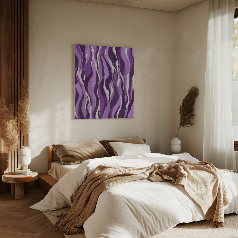 Paarse Vlammengolven | Canvas
