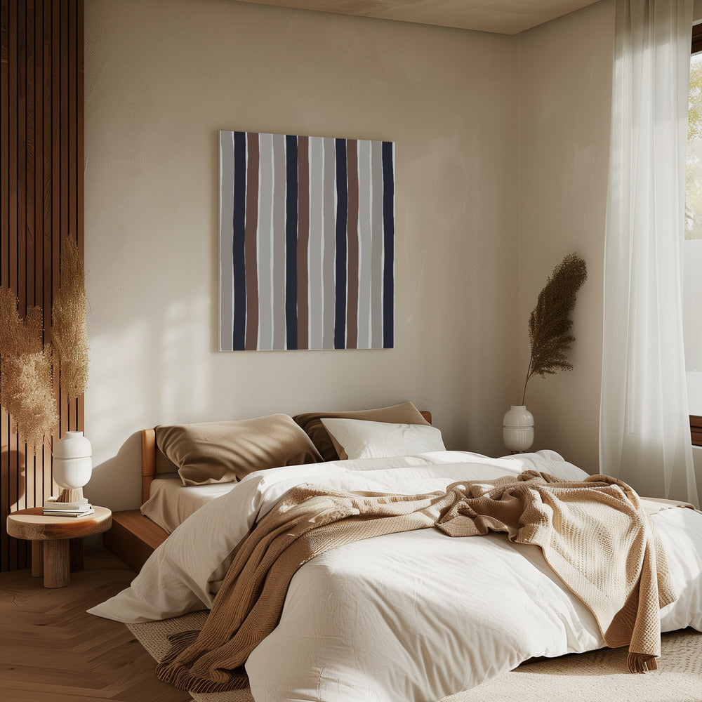 Golvende aardstrepen | Canvas