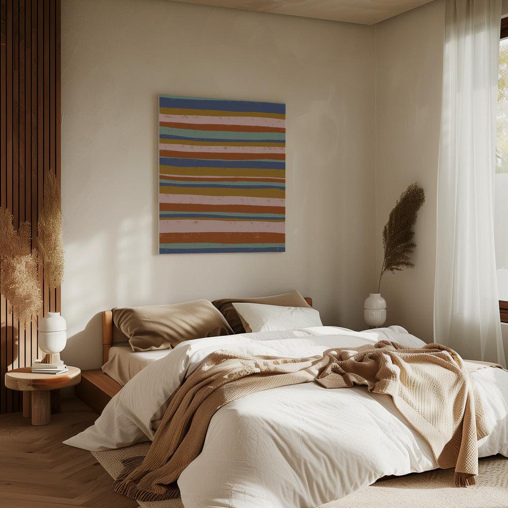 Aardse strepen flow | Canvas