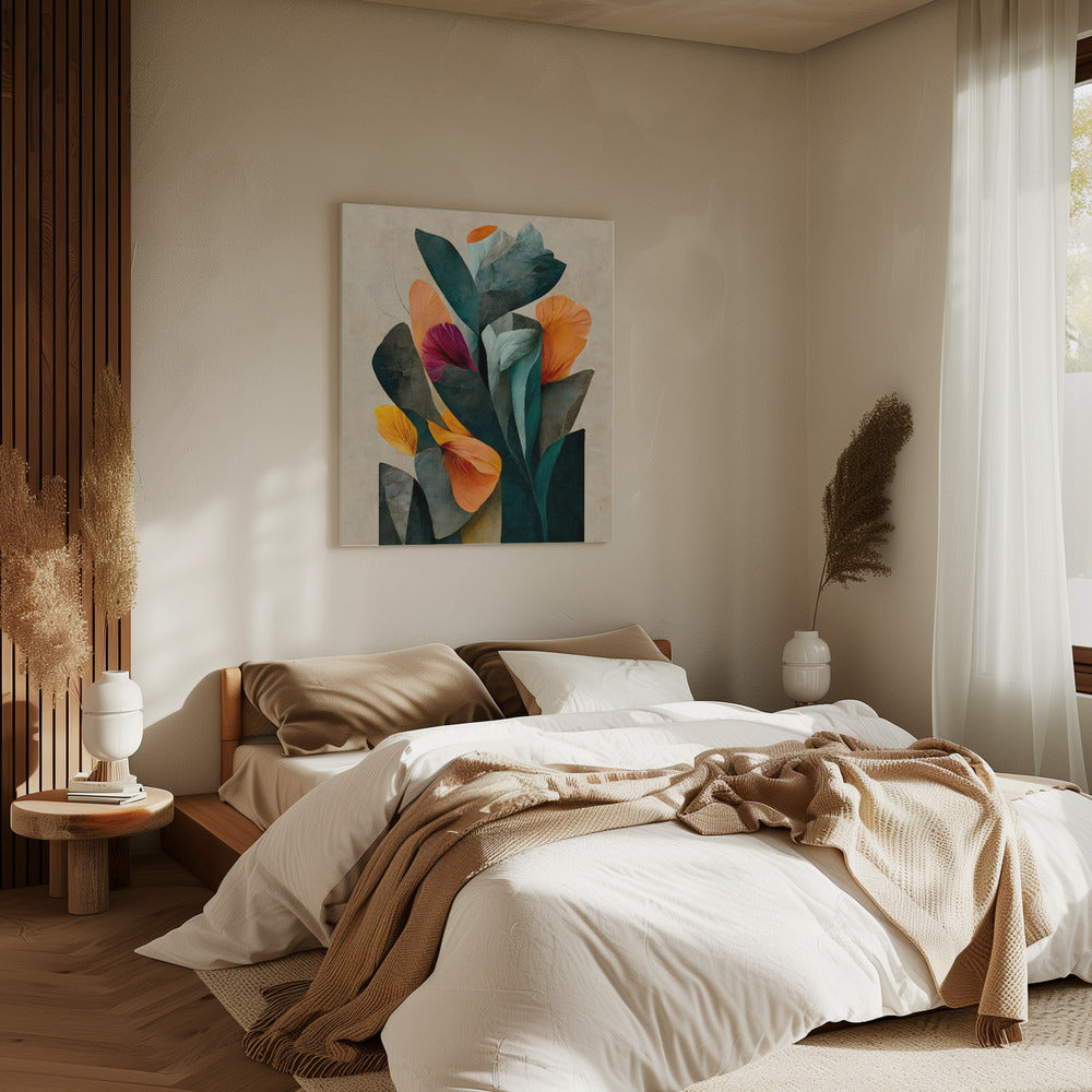 Bloemblaadjes in harmonie | Canvas