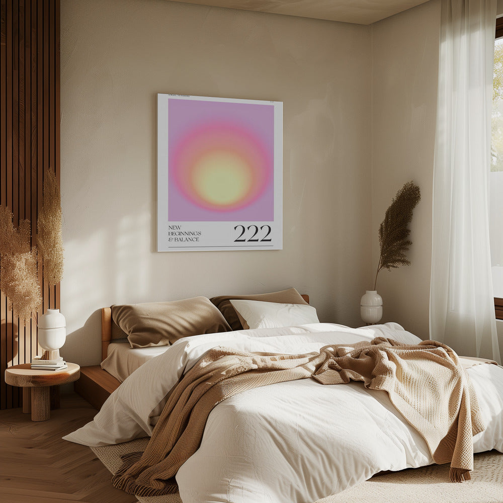 Verloop met zachte roze en gele tinten | Canvas