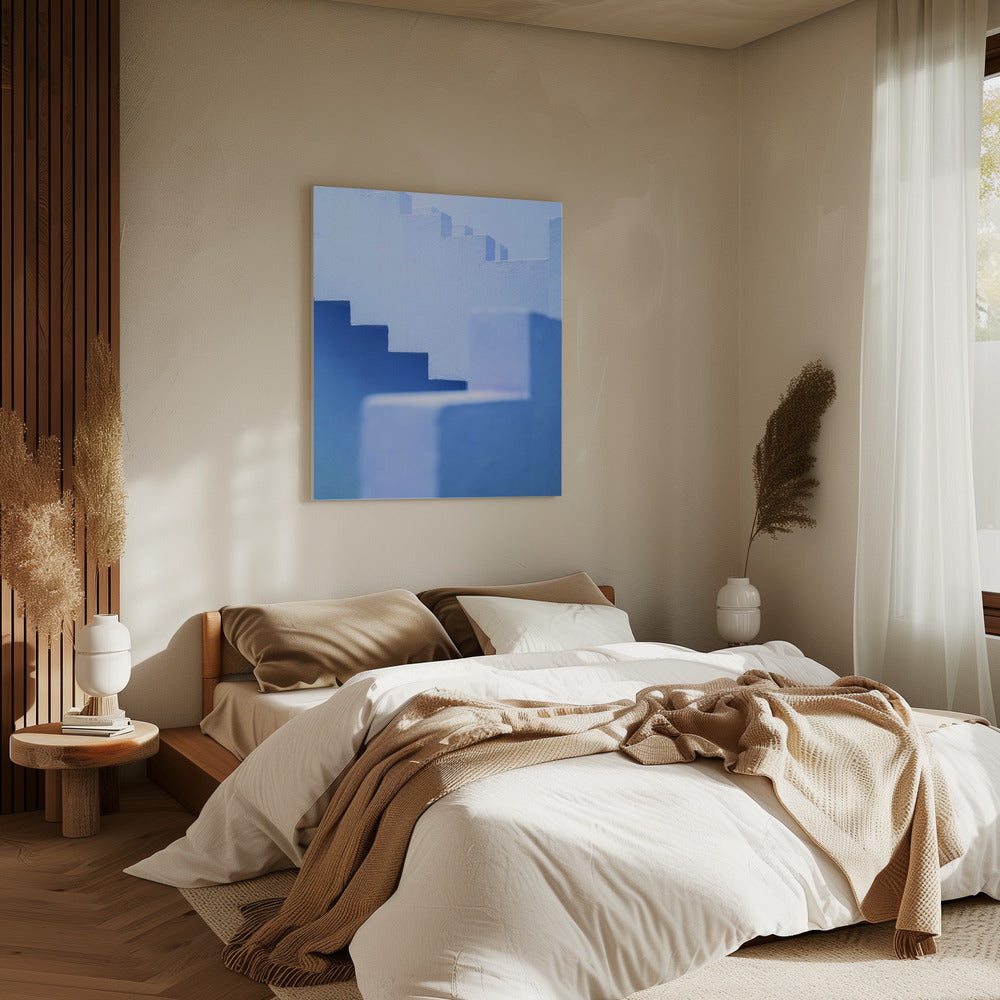 Muurschildering Roja in blauw | Canvas