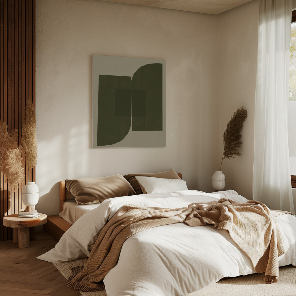 Donkere geometrische vormen | Canvas