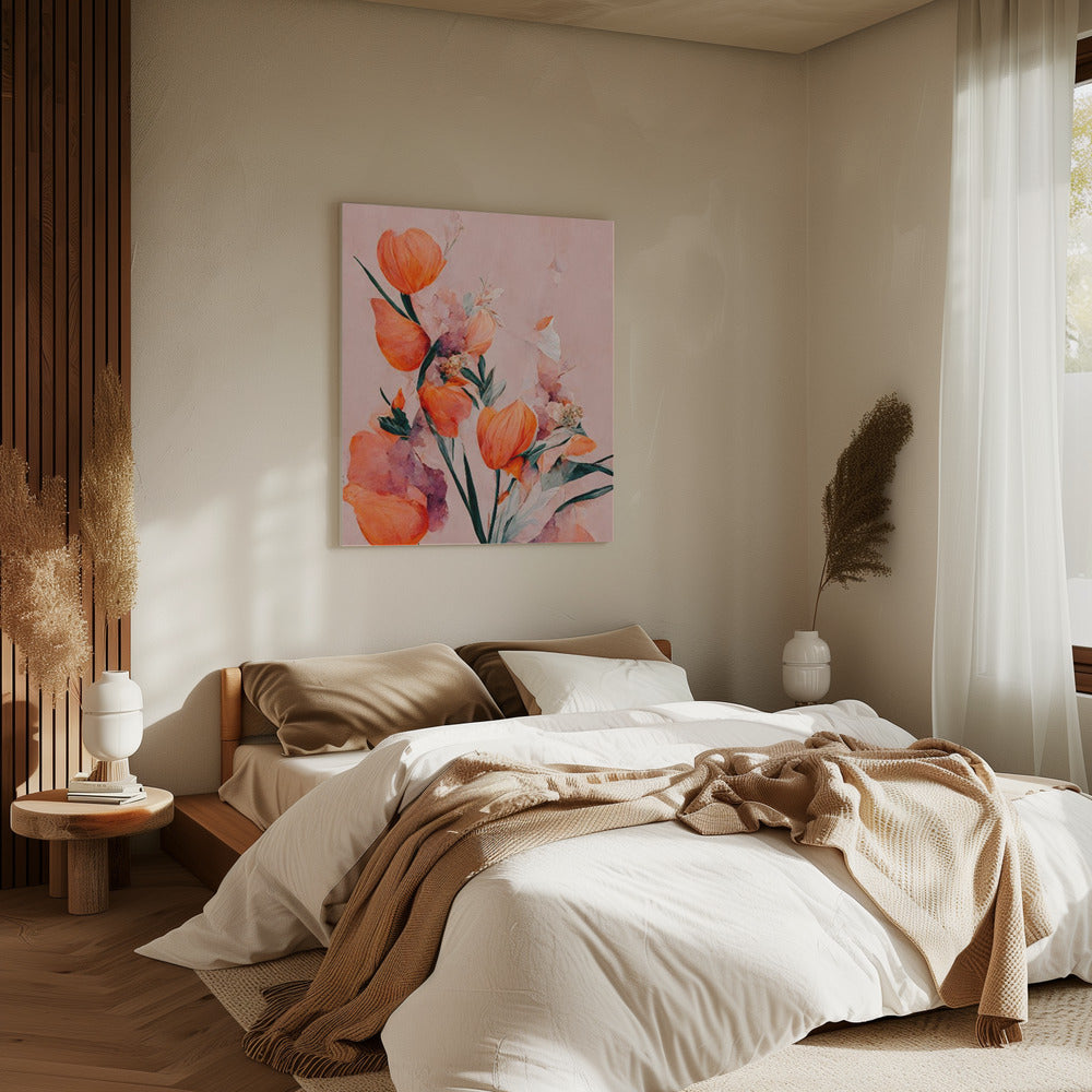 Bloemblaadjes en elegantie | Canvas