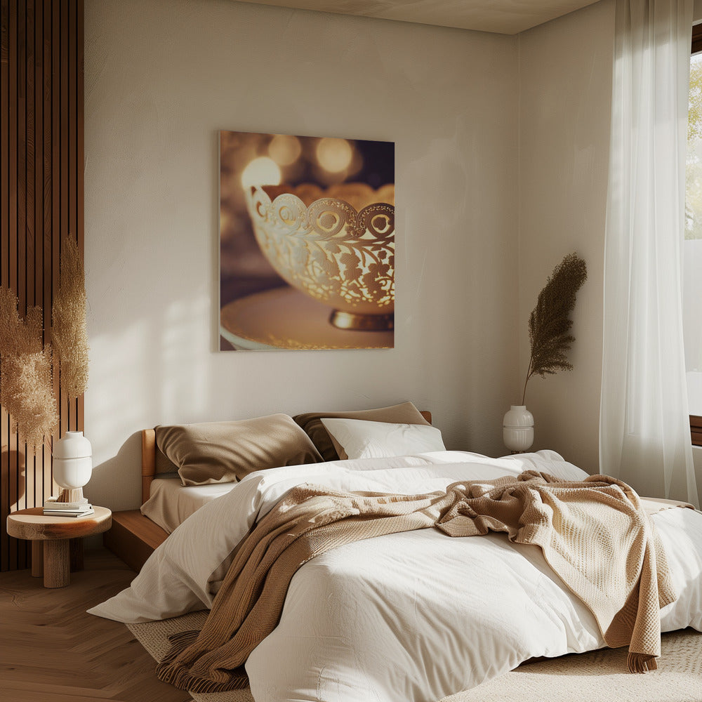 Golden Lace Glow | Canvas