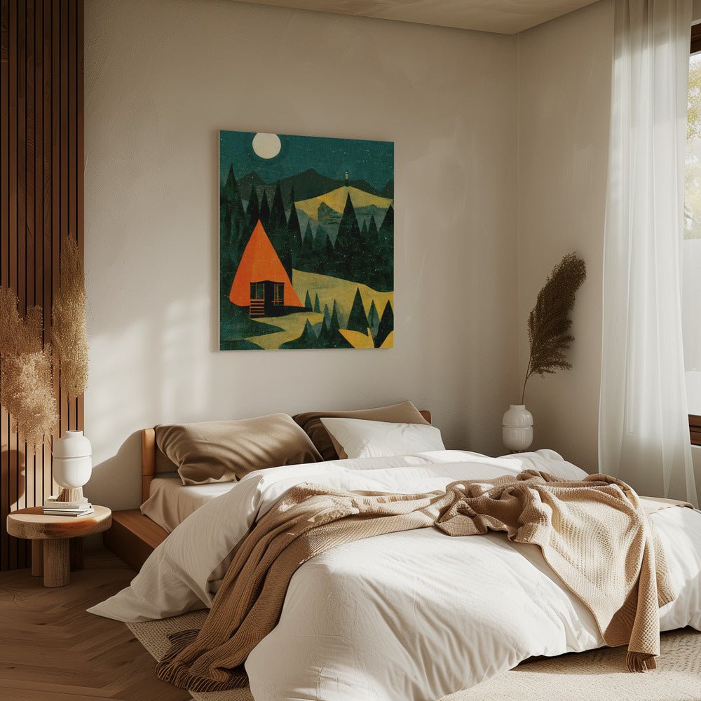 Maanverlichte hutdroom | Canvas