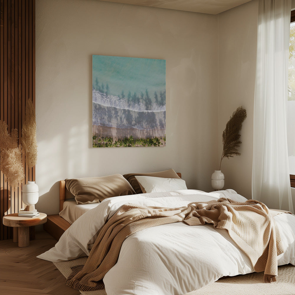 Naar het strand | Canvas